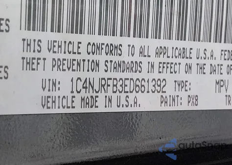 2014 Jeep Patriot Latitude z USA, uszkodzony, nr VIN 1C4NJRFB3ED661392